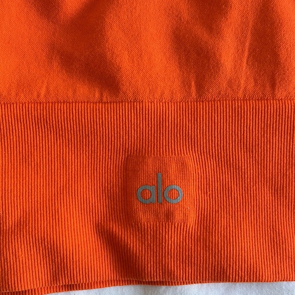 Alo Yoga SMALL Offset Bralette - Tangerine - Picture 6 of 7